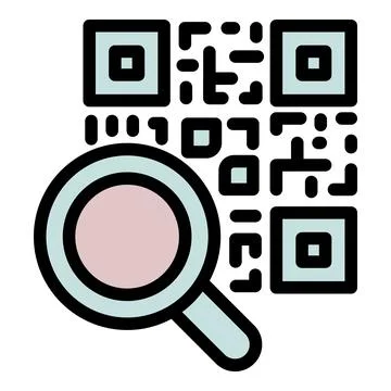 Product qr code icon outline vector. Mobile scan 스톡 일러스트