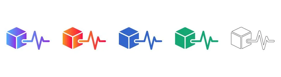 Product Quality Analytics Icon Set Stockillustratie