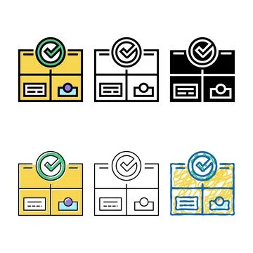 Product quality color icon vector multistyle Stock Illustration