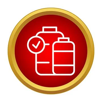 Product quality control checking bottles icon Stock Illustration