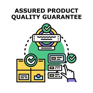 Product quality guarantee checklist process concept Stock Illustration