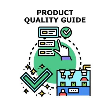 Product quality guide document checking process Stock Illustration