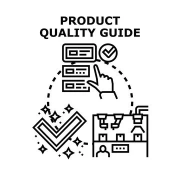 Product quality guide document checking process Stock Illustration