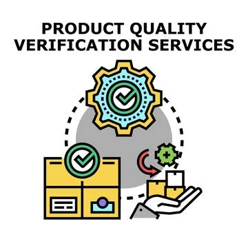 Product quality verification services concept vector icon Stock Illustration