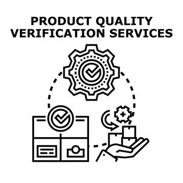 Product quality verification services concept vector icon Stock Illustration