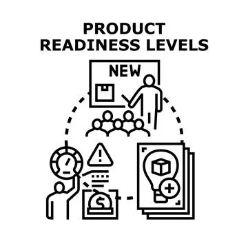 Product readiness levels evaluating development and strategy Stock Illustration