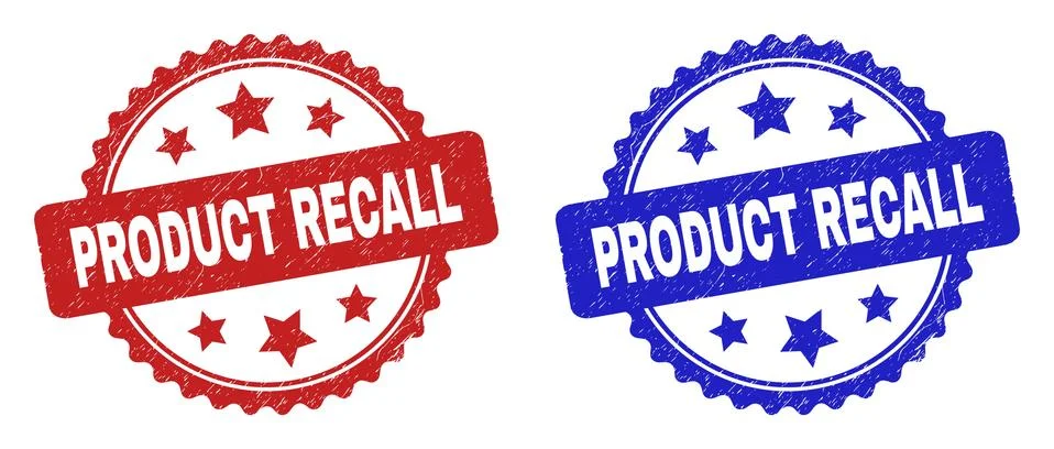 PRODUCT RECALL Rosette Watermarks Using Unclean Style 스톡 일러스트