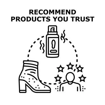 Product recommendation concept with user rating and review Stock Illustration
