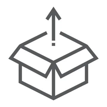 Product release line icon, development Illustrazione stock