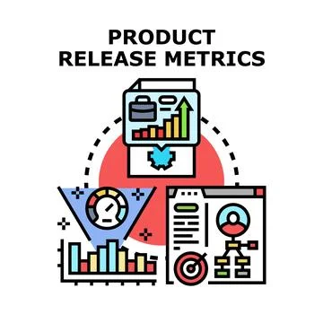 Product release metrics tracking development and performance イラスト素材
