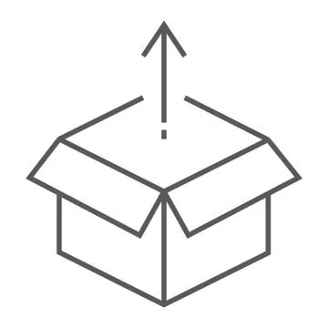 Product release thin line icon, development 库存插图