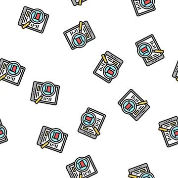 Product research vector seamless pattern 스톡 일러스트