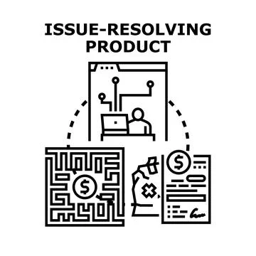 Product resolving business financial problems concept Illustrazione stock