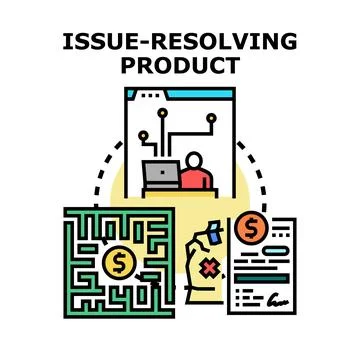 Product resolving business financial problems concept Stock Illustration