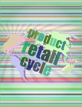 Product retail cycle - digital touch screen interface Stockillustratie