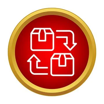 Product return exchange policy icon for ecommerce logistics Stock Illustration