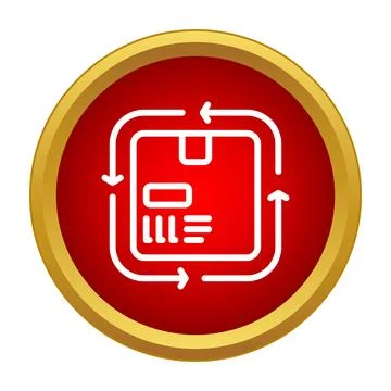 Product return package shipping arrows cycle icon Stock Illustration