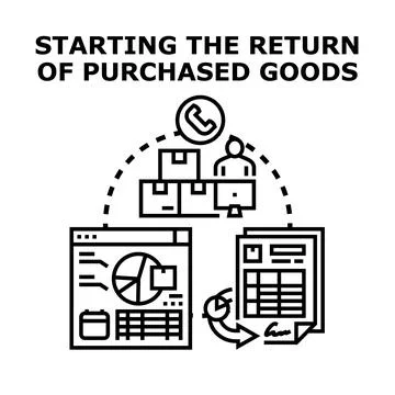 Product return process and customer service concept 스톡 일러스트