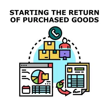 Product return process and customer service concept 스톡 일러스트
