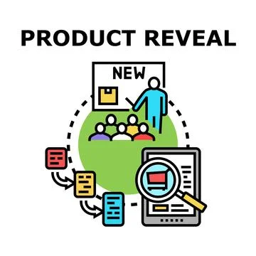 Product reveal and new item launch strategy Stock Illustration