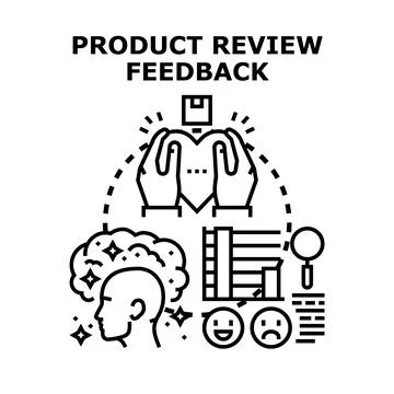 Product review feedback concept for customer experience Stock Illustration