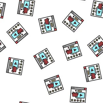 Product review vector seamless pattern Stock Illustration