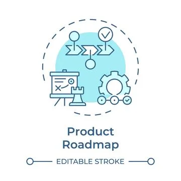 Product roadmap concept icon Stock Illustration