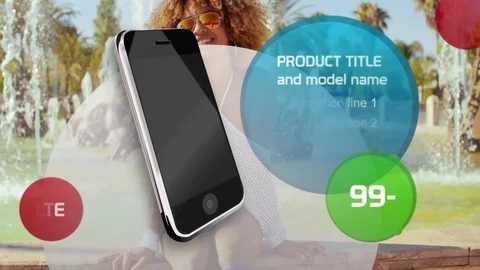 Product sale advertising slider, mobile device promo display, website promotion Stock After Effects