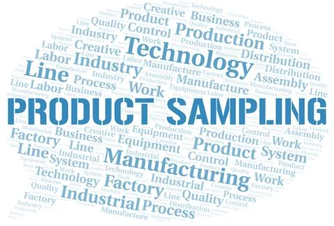 Product Sampling word cloud create with text only. イラスト素材