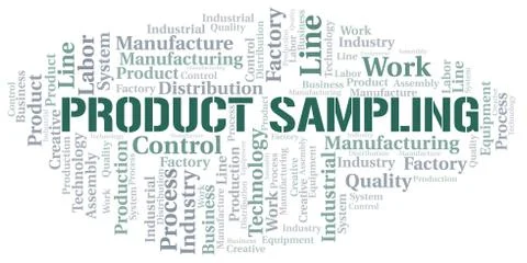 Product Sampling word cloud create with text only. イラスト素材
