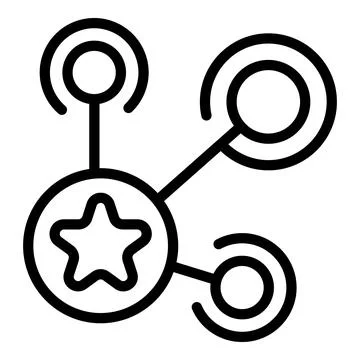 Product scheme icon outline vector. Project process 스톡 일러스트