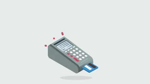 Product Selling With Pos Device Bank Cards Stock Footage 283902953