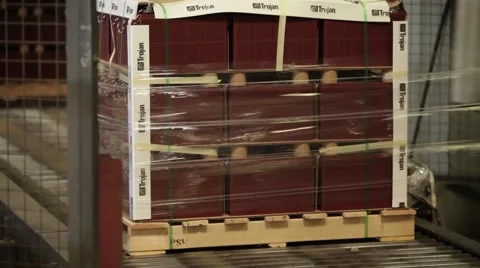 Product Shipment Wrapping Stock Footage 50261591
