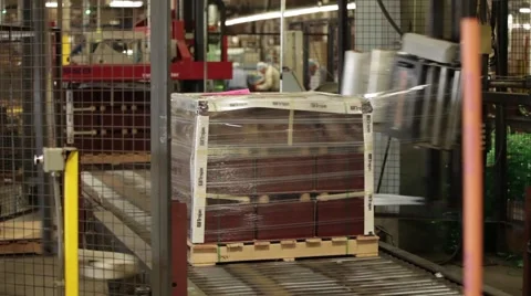 Product Shipment Wrapping Stock Footage 50261618