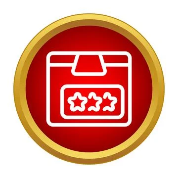 Product shipping box receiving customer service review rating Stock Illustration