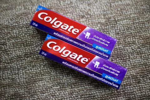 Product shot of Colgate  Toothpaste. Stock Photos