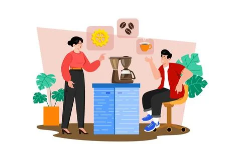 Product specialist resolving customer issues related to product usage or fe.. Stock Illustration