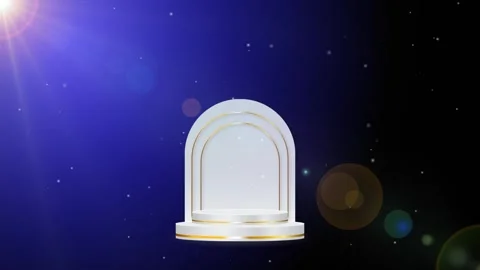 Product stage with star light effect green screen background Video stock 295721412