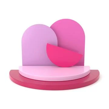 Product stand design. 3D rendering. Stock Illustration