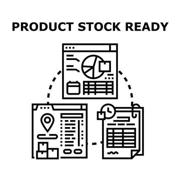 Product stock ready concept process planning illustration 스톡 일러스트