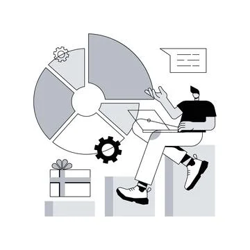 Product strategy abstract concept vector illustration. Illustrazione stock