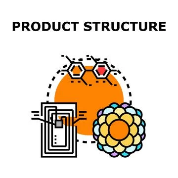 Product structure development analyzing engineering and chemistry Illustrazione stock