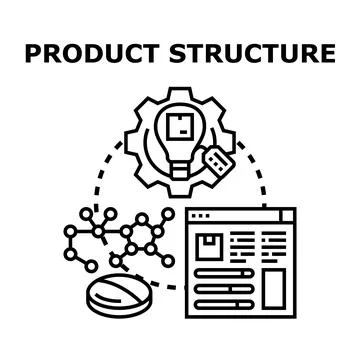 Product structure development concept generating market value 스톡 일러스트