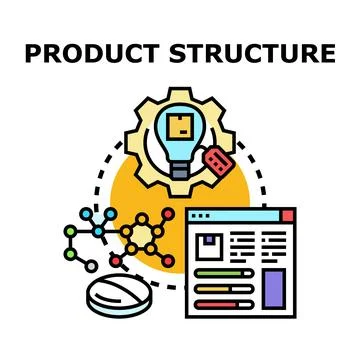 Product structure development concept generating market value Stock Illustration