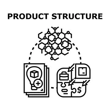 Product structure development cycle and business concept Stock Illustration