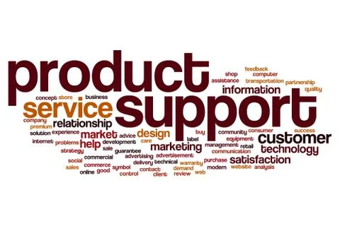 Product support word cloud Stock Illustration