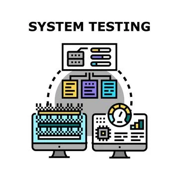 Product system testing and software quality assurance concept Illustrazione stock