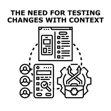 Product testing and development process concept Stockillustratie