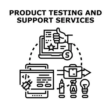 Product testing and support services concept evaluating quality イラスト素材
