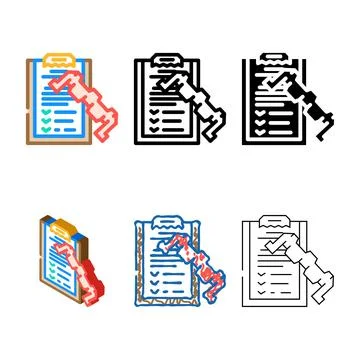 Product testing clean mechanical engineer color icon vector Stock Illustration